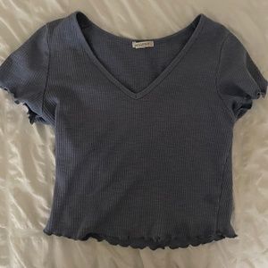 v neck crop top